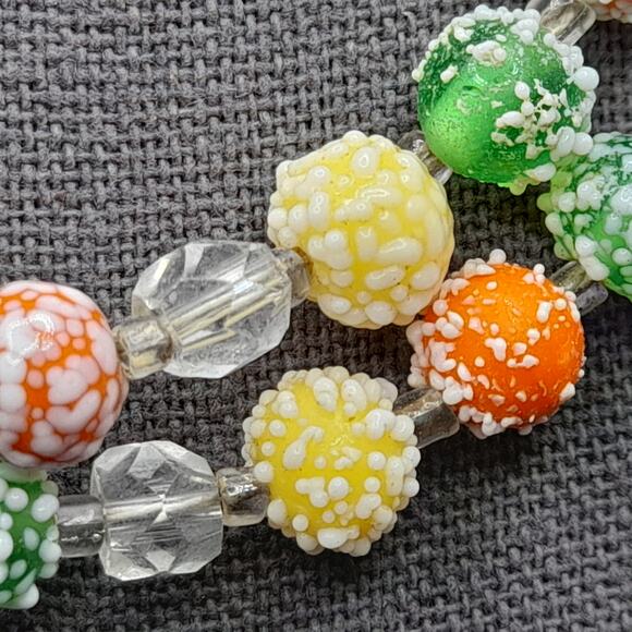 Vintage Japan Bubblegum Bead Necklace, 1950s Jewelry, 2 Strands - Picture 5 of 12